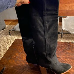 Black knee high boots